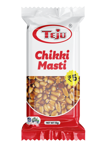 TEJU PEANUT CHIKKI (15G each,Pack of 50)